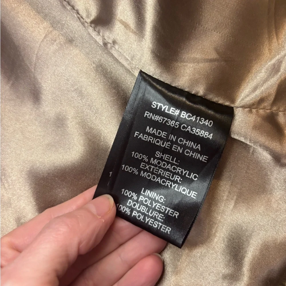 BB Dakota Woman’s Shaggy Faux Fur Vest - Brown Size Small Never Worn - Picture 5 of 14